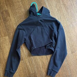lululemon athletica Black Cropped Hoodie